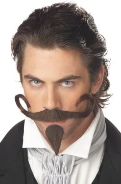 The Gambler Moustache And Chin Patch (Brown)