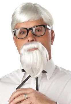 The Colonel Costume Wig And Moustache