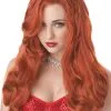 Silver Screen Sinsation Costume Wig - Red 2 Silver Screen Sinsation Costume Wig - Red -Video Game Costumes Shop 70471 full 1