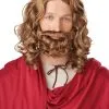 Biblical Jesus Wig And Beard Set (Brown) 2 Biblical Jesus Wig And Beard Set (Brown) -Video Game Costumes Shop 70754 full 1