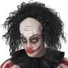 Clown Pattern Baldness Bald Cap Adult Wig (Black)