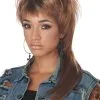 The Femullet Adult Wig (Brown) -Video Game Costumes Shop 70951 full 1