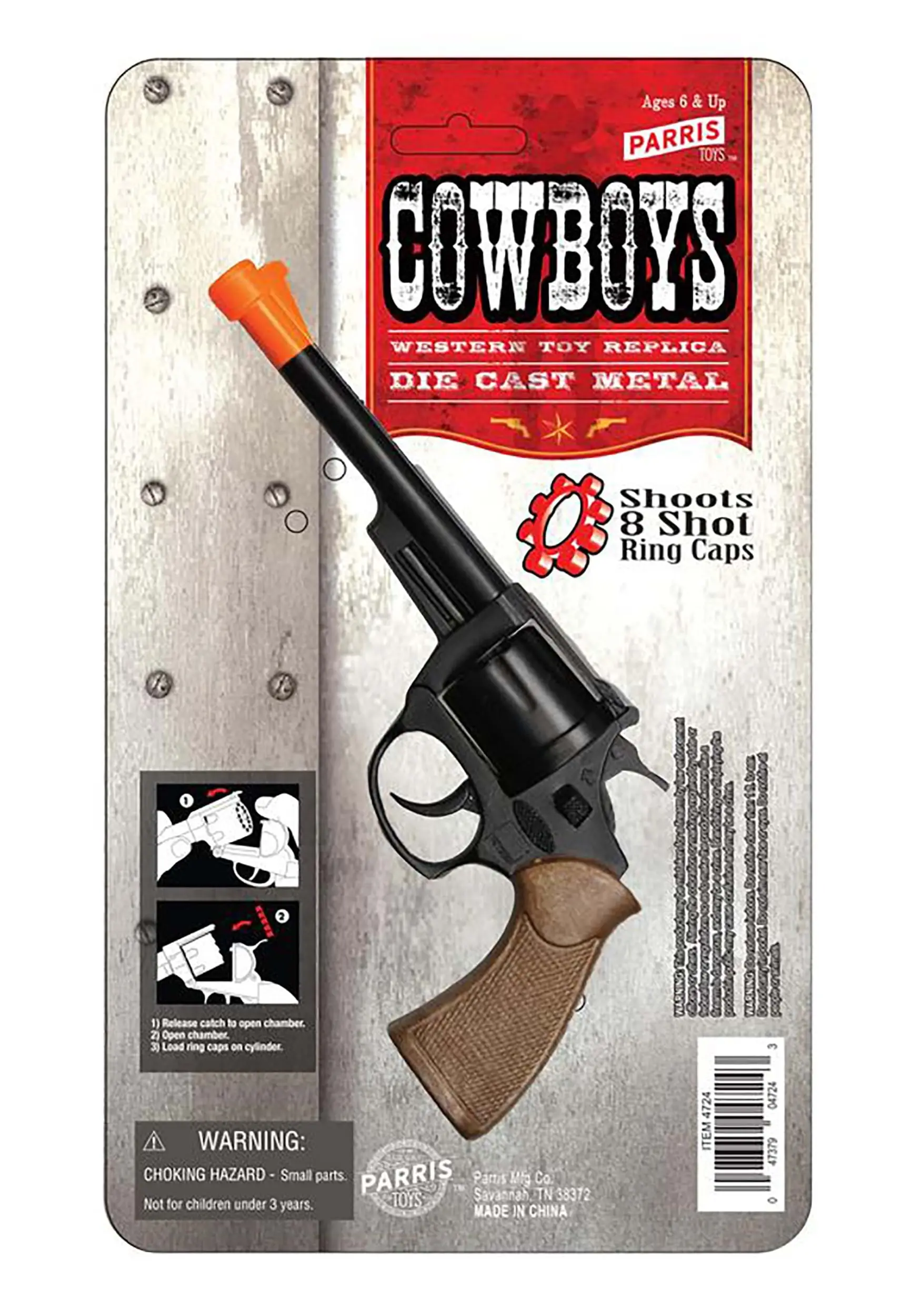 Parris Manufacturing Company 8 Shot Die Cast Toy Pistol 3 Parris Manufacturing Company 8 Shot Die Cast Toy Pistol