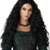 Renaissance Maiden Adult Wig (Black) -Video Game Costumes Shop CC7020 045 full 1