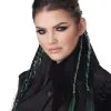 Clip-In Braids (Green/Grey) -Video Game Costumes Shop CC7020 107 full 1