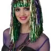 Mardi Gras Tinsel Adult Wig 2 Mardi Gras Tinsel Adult Wig -Video Game Costumes Shop CC7022 001 full 1