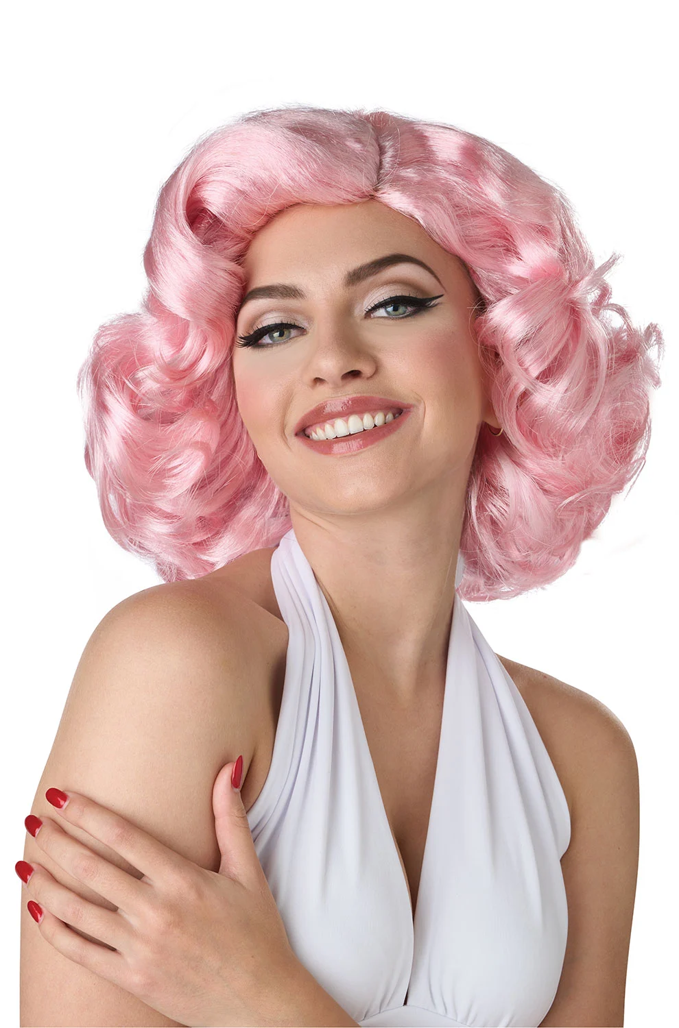 Hollywood Glamour Adult Wig (Pink) 3 Hollywood Glamour Adult Wig (Pink)