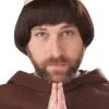 Medieval Friar Adult Wig With Bald Cap -Video Game Costumes Shop CC7120 102 full 1