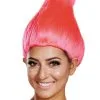 Hot Pink Colored Licensed Adult Troll Wig 1 Hot Pink Colored Licensed Adult Troll Wig -Video Game Costumes Shop D17024 full 1