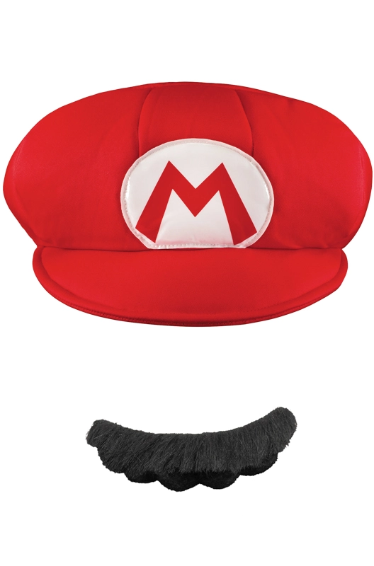 Mario Adult Hat And Moustache 3 Mario Adult Hat And Moustache