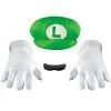 Luigi Adult Accessory Kit -Video Game Costumes Shop D73791 full 1
