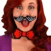 Pixel-8 Moustache Accessory Set -Video Game Costumes Shop E430534 full 1