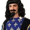 Musketeer Adult Wig, Beard & Moustache Set -Video Game Costumes Shop FM75127 full 1