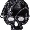 Industrial Skeleton Mask (Silver) -Video Game Costumes Shop FM75995 full 1