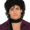 Rock Royalty Adult Wig (Black) -Video Game Costumes Shop FM78096 full 1