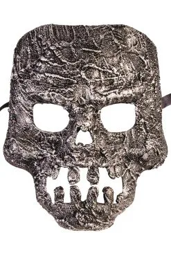 Textured Skull Mask (Silver)