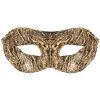 Textured Half Mask (Gold) 2 Textured Half Mask (Gold) -Video Game Costumes Shop FM82608 full 1