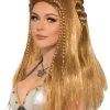 Viking Female Warrior Wig (Brown) 2 Viking Female Warrior Wig (Brown) -Video Game Costumes Shop FM82876 full 1