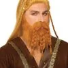 Deluxe Viking Male Warrior Wig And Beard -Video Game Costumes Shop FM83288 full 1
