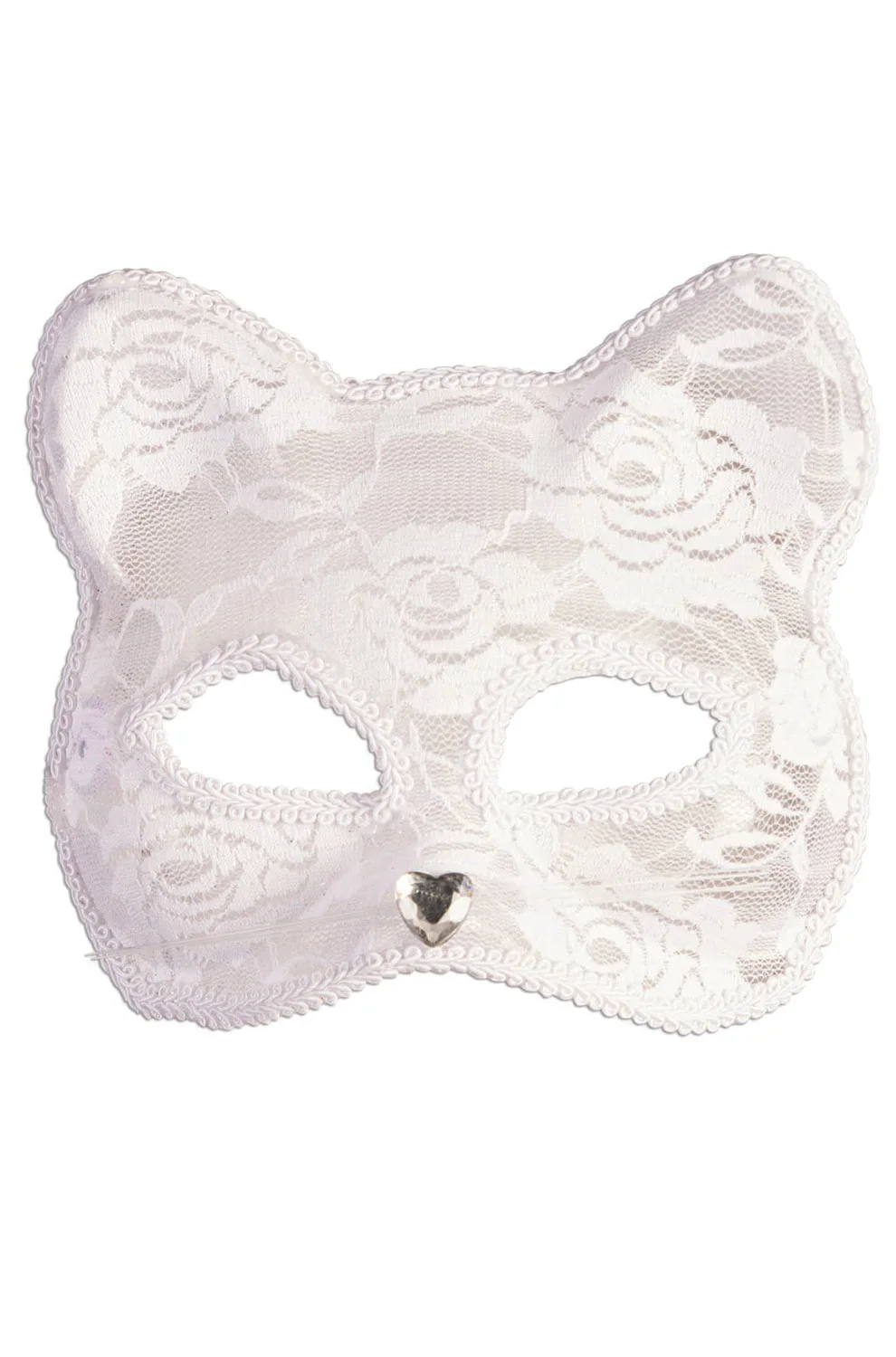 Lace Cat Half Mask (White) 3 Lace Cat Half Mask (White)