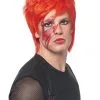 Glam Rocker Wig (Neon Orange) -Video Game Costumes Shop FR24900 full 1