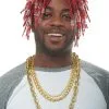 Red Rapper Wig -Video Game Costumes Shop FR24954 full 1