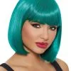 Mid-Length Bob Wig (Teal) -Video Game Costumes Shop G11312 full 1