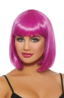 Mid-Length Bob Wig (Magenta)