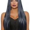 Extra-Long Straight Wig (Midnight Blue) -Video Game Costumes Shop G11327 full 1