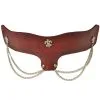 Leather Catene Masquerade Mask (Brown) -Video Game Costumes Shop M33203BR full 1