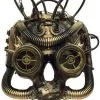 Respirator Skull Mask (Gold) -Video Game Costumes Shop M39342G full 1