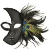 Glittery Night Peacock Mask (Black) -Video Game Costumes Shop M7020BLK full 1