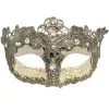 Shattered Lace Masquerade Mask (Silver)