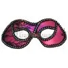 Mysterious Lace Masquerade Eye Mask (Hot Pink) 2 Mysterious Lace Masquerade Eye Mask (Hot Pink) -Video Game Costumes Shop MJ6920HP full 1
