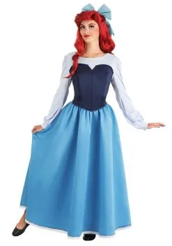 Armada Disney's The Little Mermaid Ariel Blue Costume Dress For Women -Video Game Costumes Shop adult ariel blue dress costume alt 6