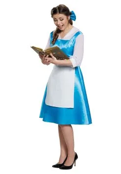 Disguise Beauty And The Beast Belle Blue Costume Dress For Adults -Video Game Costumes Shop adult belle blue costume dress alt 3