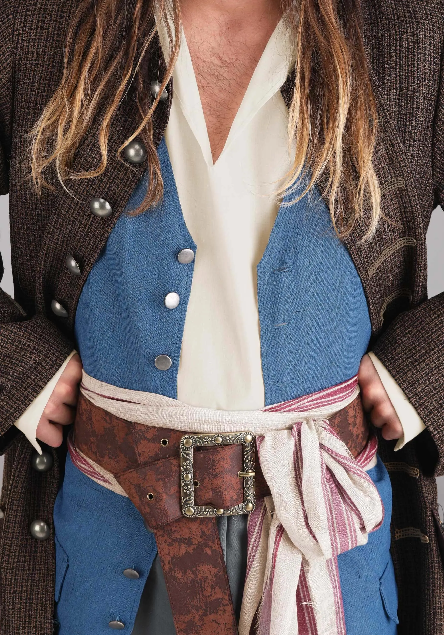 Fun Costumes Jack Sparrow Pirate Costume For Men From Disney's Pirates Of The Caribbean 10 Fun Costumes Jack Sparrow Pirate Costume For Men From Disney's Pirates Of The Caribbean - Image 8