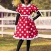 Fun Costumes Disney Deluxe Minnie Mouse Adult Costume -Video Game Costumes Shop adult deluxe minnie mouse costume