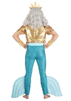Fun Costumes Disney The Little Mermaid King Triton Costume For Men -Video Game Costumes Shop adult king triton costume alt 8