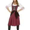 LF Products Pte. Ltd. Burgundy Pirate Wench Costume 1 LF Products Pte. Ltd. Burgundy Pirate Wench Costume -Video Game Costumes Shop burgundy pirate wench costume