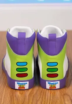 Ground Up Disney Buzz Lightyear High Top Shoes For Men -Video Game Costumes Shop buzz lightyear mens high top shoes alt 7