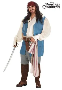 Fun Costumes Men's Plus Size Captain Jack Sparrow Costume From Disney's Pirates Of The Caribbean 13 Fun Costumes Men's Plus Size Captain Jack Sparrow Costume From Disney's Pirates Of The Caribbean -Video Game Costumes Shop captain jack sparrow plus size men costume alt 2