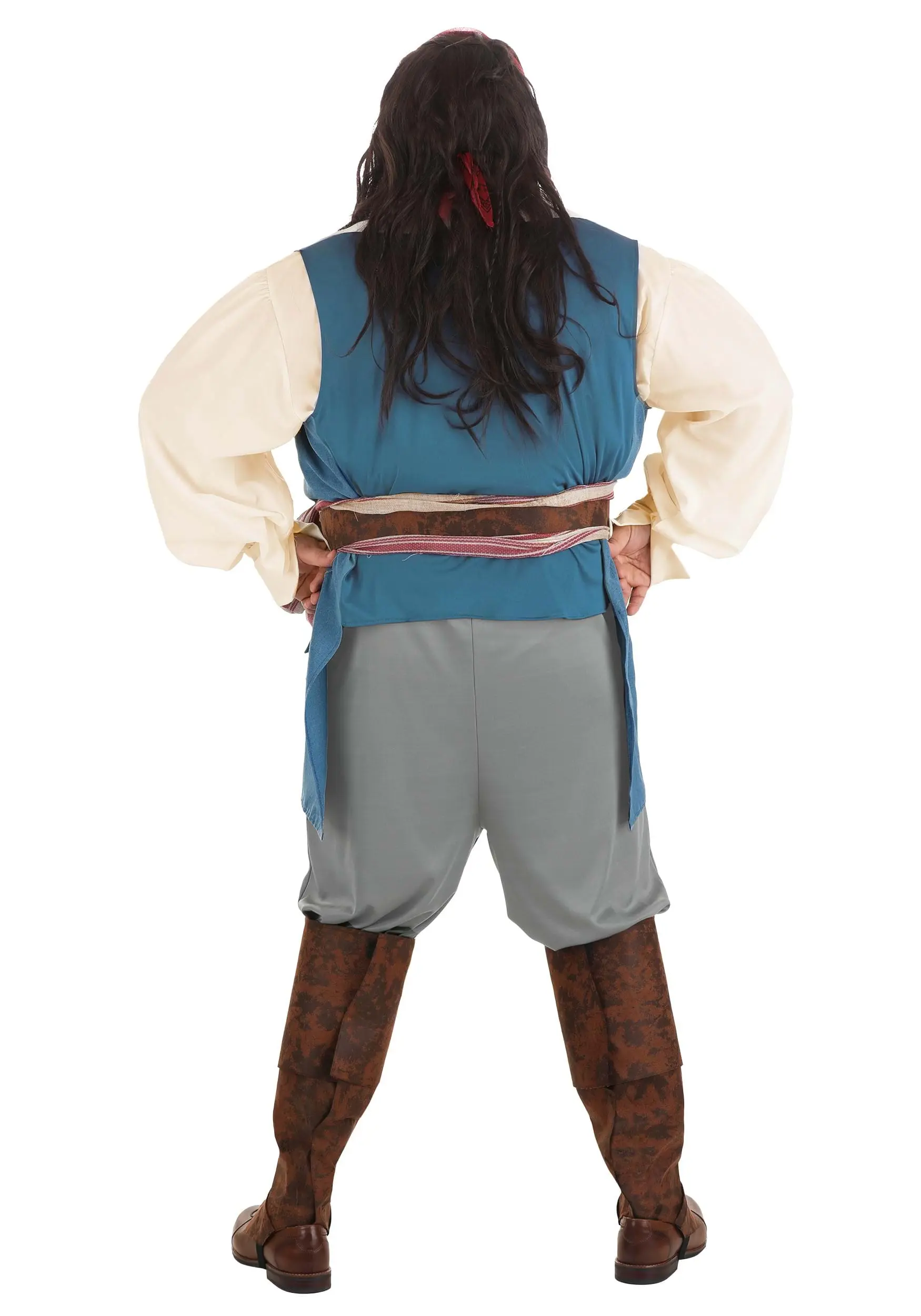 Fun Costumes Men's Plus Size Captain Jack Sparrow Costume From Disney's Pirates Of The Caribbean 6 Fun Costumes Men's Plus Size Captain Jack Sparrow Costume From Disney's Pirates Of The Caribbean - Image 4