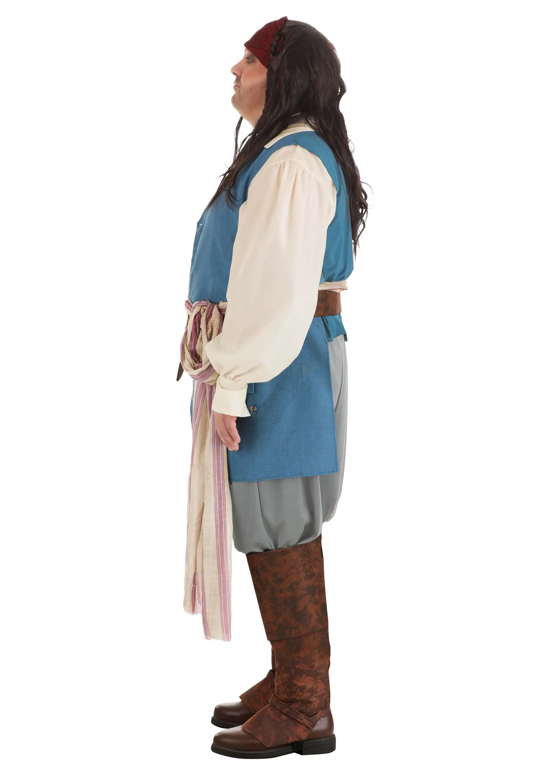 Fun Costumes Men's Plus Size Captain Jack Sparrow Costume From Disney's Pirates Of The Caribbean 7 Fun Costumes Men's Plus Size Captain Jack Sparrow Costume From Disney's Pirates Of The Caribbean - Image 5