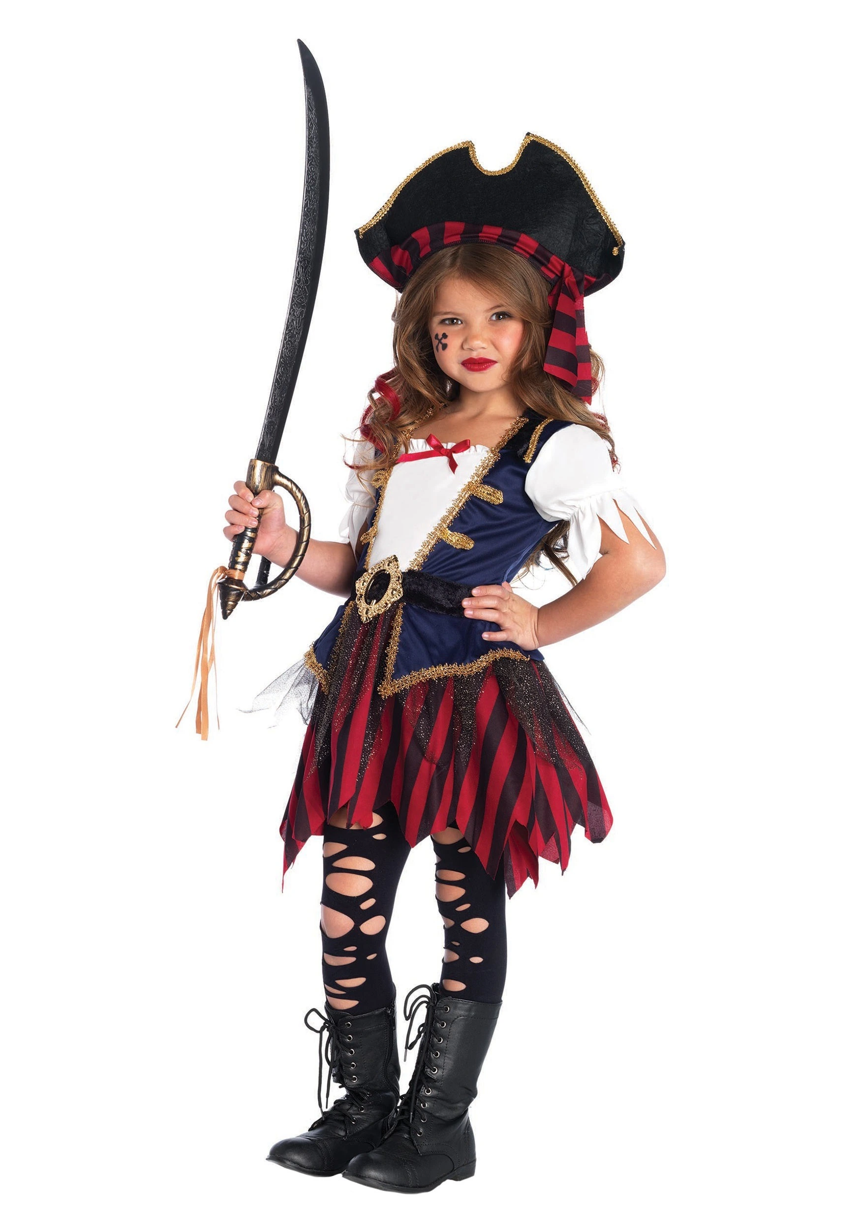 LEG AVENUE Caribbean Pirate Girls Costume 3 LEG AVENUE Caribbean Pirate Girls Costume