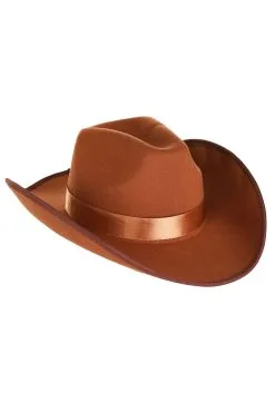 Elope Brown Western Outlaw Vigilante Cowboy Costume Hat -Video Game Costumes Shop cowboy hat brown alt 2