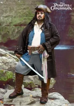 Fun Costumes Jack Sparrow Pirate Costume For Plus Size Men From Disney's Pirates Of The Caribbean