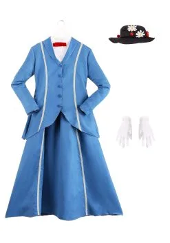 Disguise Limited Women's Mary Poppins Blue Coat Costume -Video Game Costumes Shop disney mary poppins womens blue coat costume 6