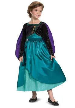 Disguise Frozen Queen Anna Deluxe Girls Costume 7 Disguise Frozen Queen Anna Deluxe Girls Costume -Video Game Costumes Shop frozen queen anna deluxe costume for girls alt 2