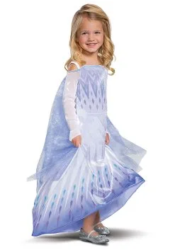 Disguise Deluxe Frozen Snow Queen Elsa Kids Costume 7 Disguise Deluxe Frozen Snow Queen Elsa Kids Costume -Video Game Costumes Shop frozen snow queen elsa deluxe costume for kids alt 2